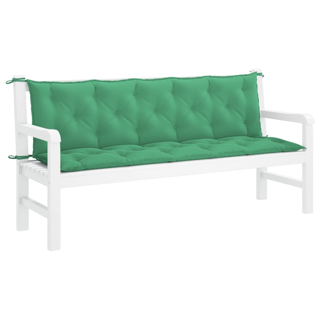 VIDAXL Garden Bench blazina 180x (50+50) x7 cm Oxford tkanina zelena