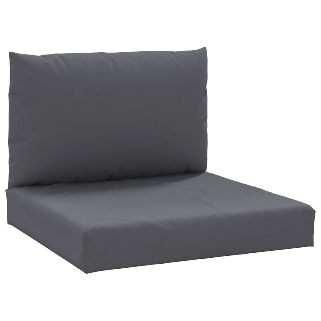 Coussins de palette vidaxl 2 strivus anthracite tissu