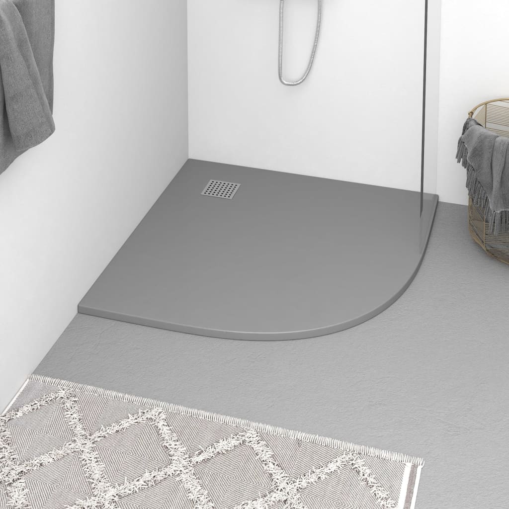 VidaXL Shower Tray 90x90 cm SMC Grey