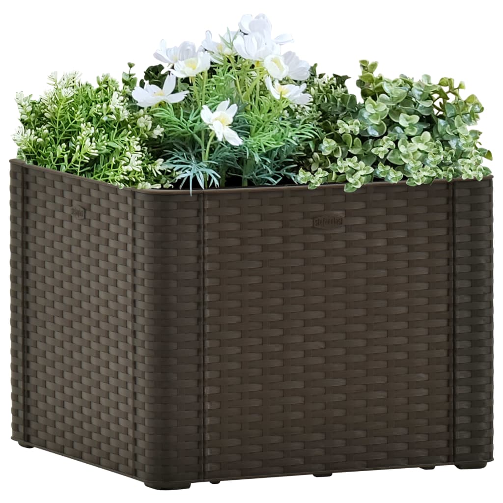 Vidaxl Planter High avec Système auto-employé 43x43x33 cm mokka