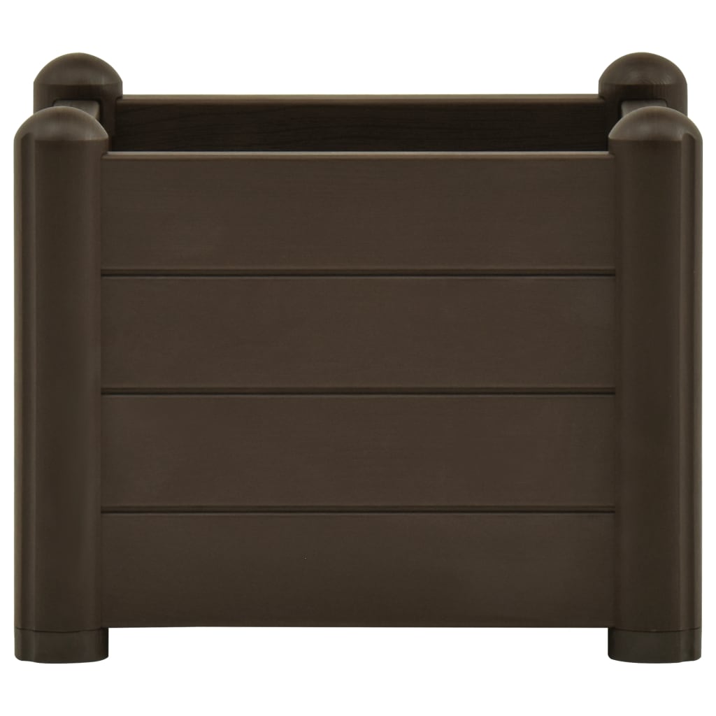 Vidaxl raised planter 43x43x35 cm pp mocha