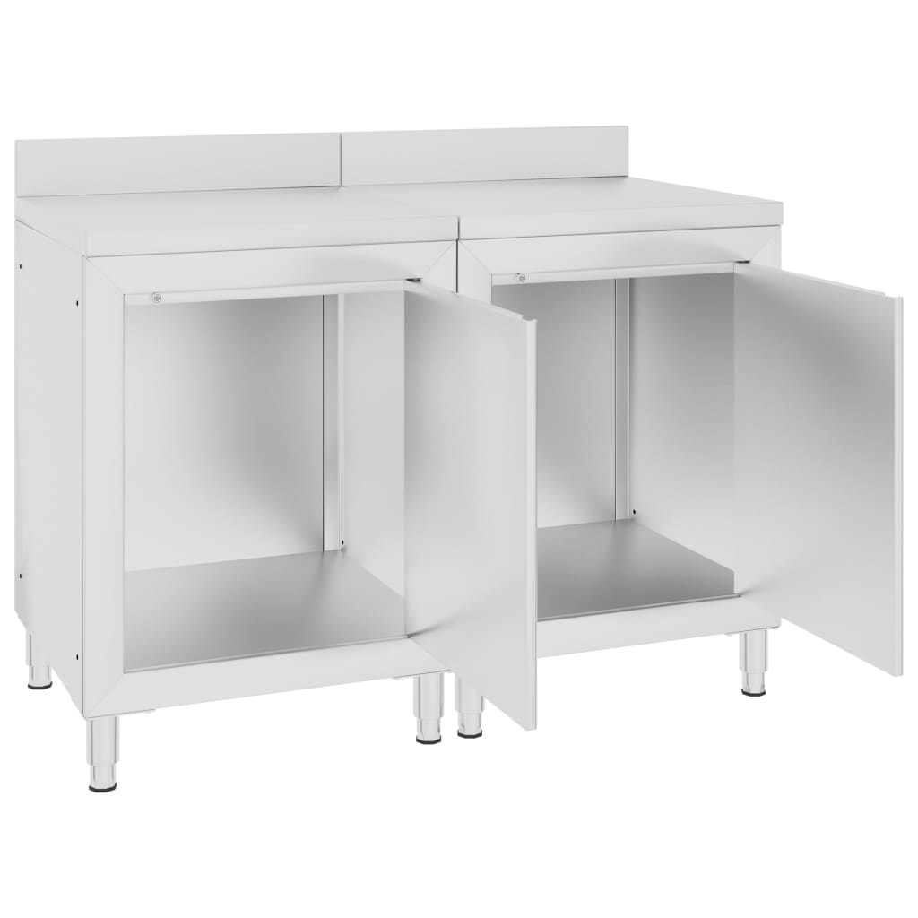 Vidaxl Worktafel Commercial Commercial 120x60x96 cm stal nierdzewna
