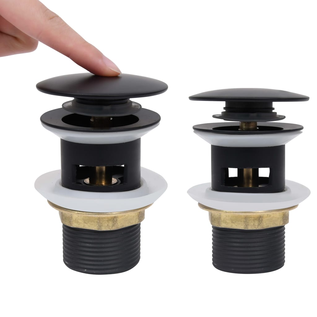 Vidaxl Drain Popup mit Überlauf 6.4x6.4x9.1 cm Schwarz