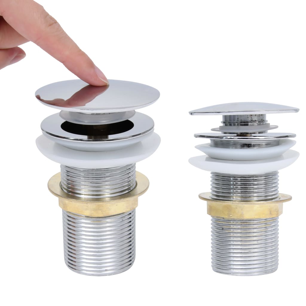 Vidaxl Drain Popup ohne Überlauf 6.4x6.4x9.1 cm Chromfarben