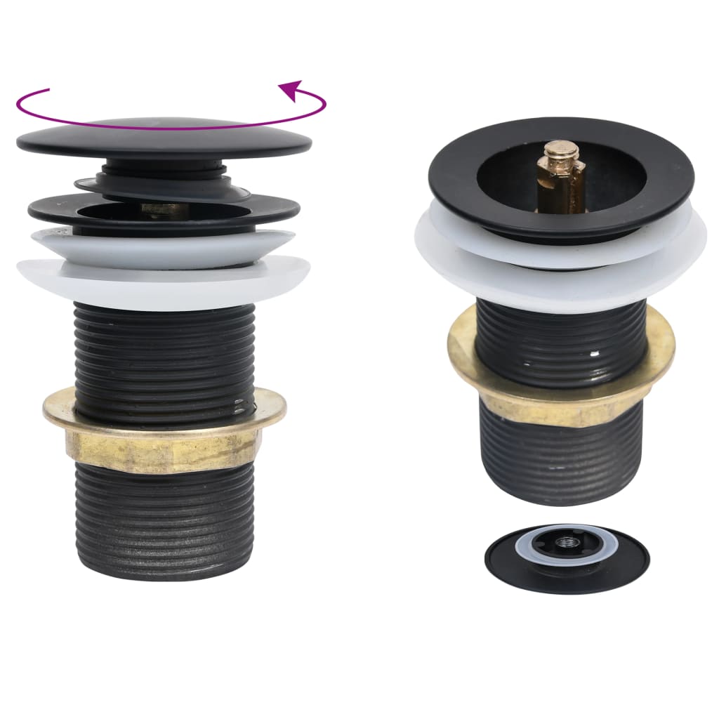 Vidaxl Drain Popup ohne Überlauf 6.4x6.4x9.1 cm schwarz