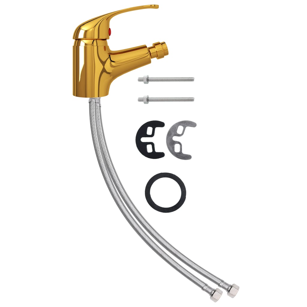 Vidaxl Bidet zawór 13x12 cm złota