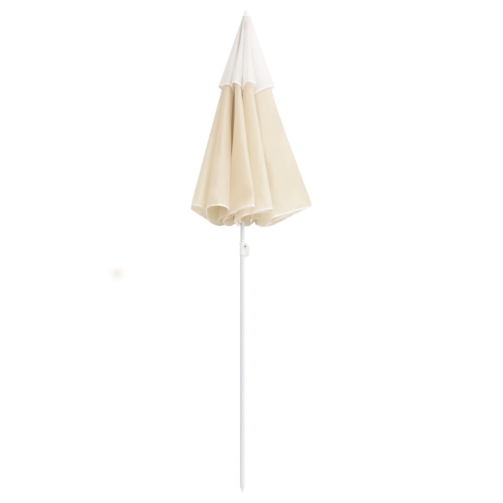 VIDAXL -Parasol mit Stahlpol 180 cm sandgeläutet