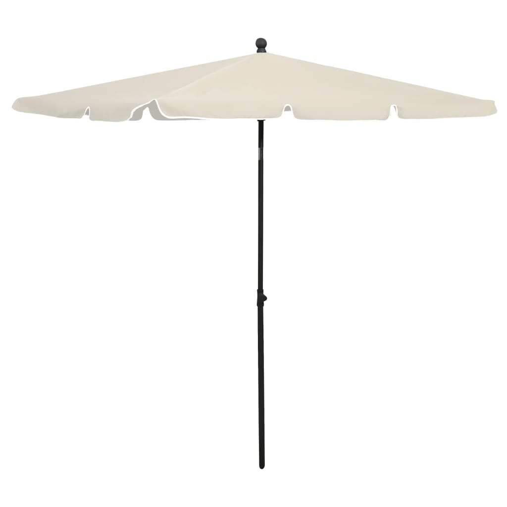 VIDAXL -Parasol mit Pole 210x140 cm Sand -Colored