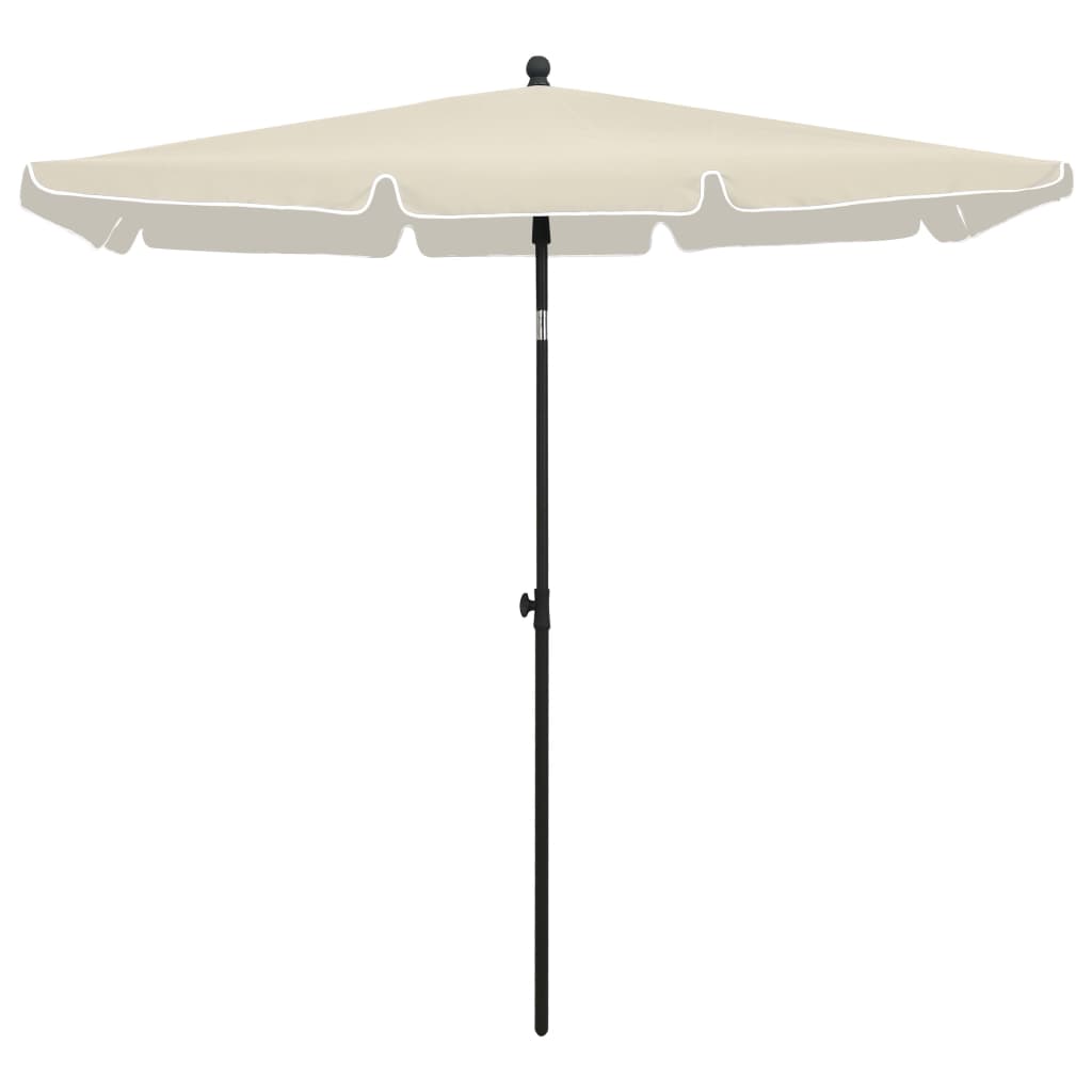 VIDAXL -Parasol mit Pole 210x140 cm Sand -Colored