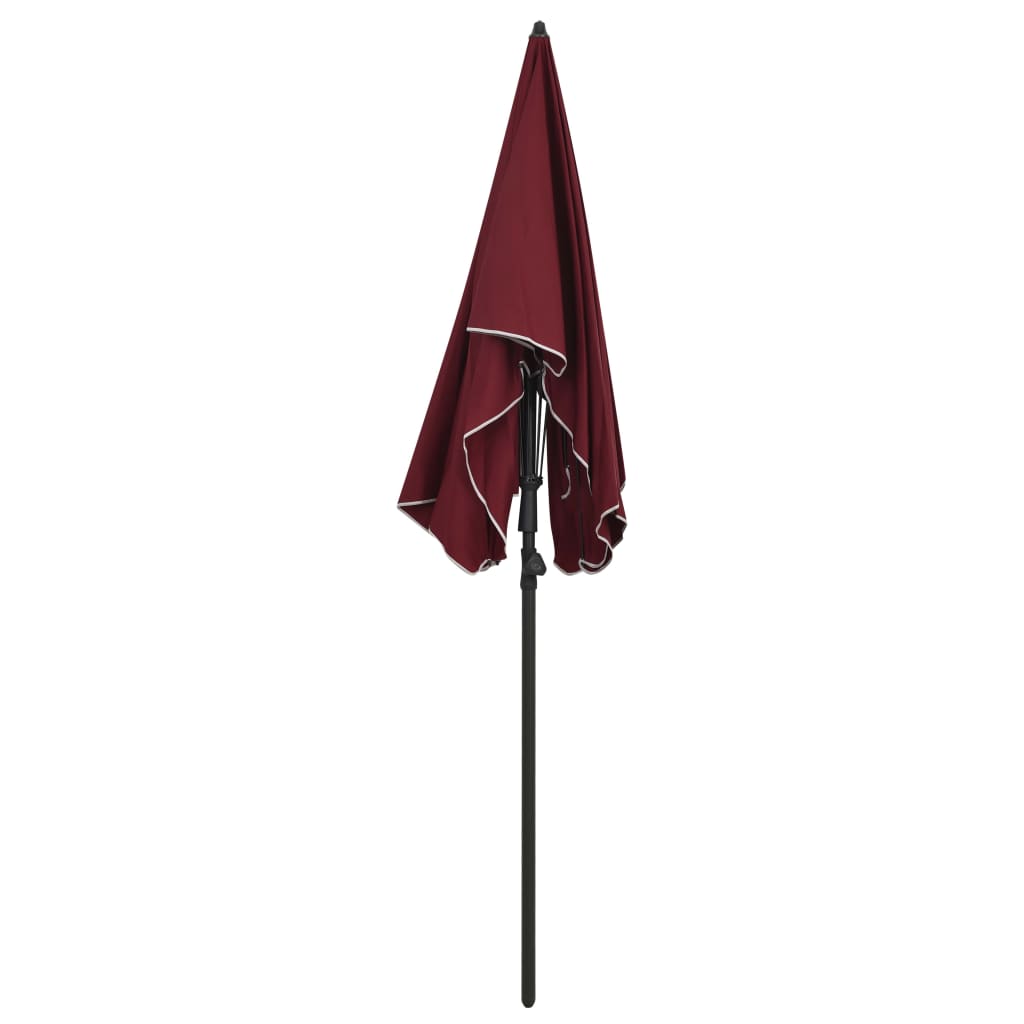 Vidaxl Parasol mit Pole 200x130 cm Bordeaux Rot