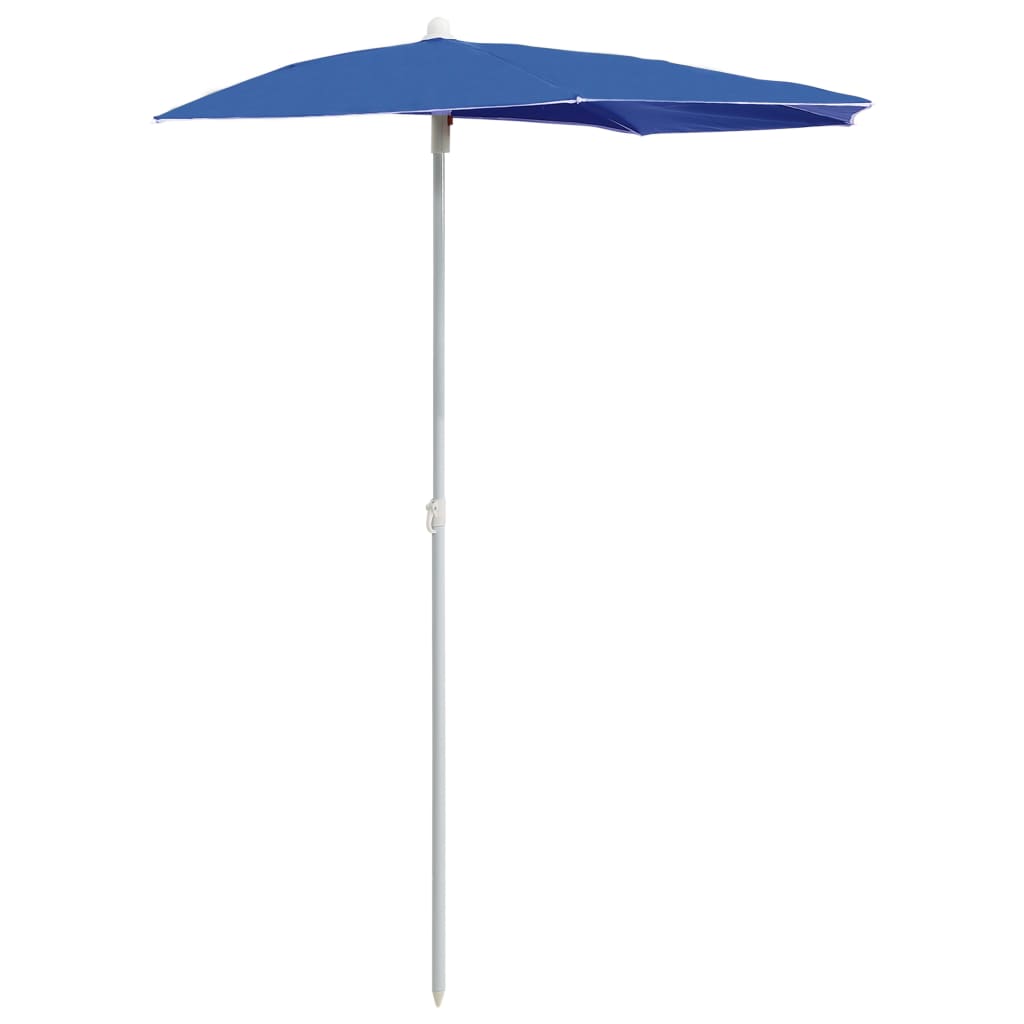 Vidaxl Parasol Half con polo de 180x90 cm Azure Azul