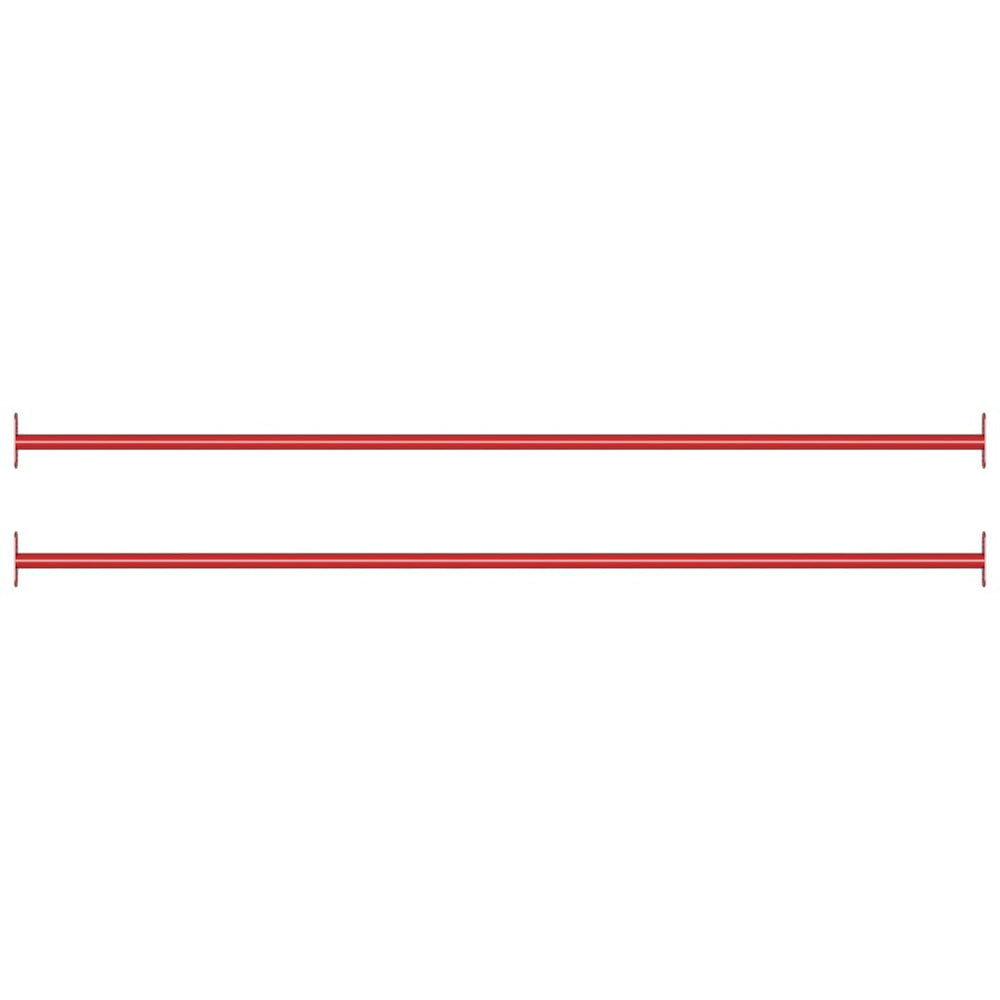 Vidaxl 2-piece pull-up bars 125 cm steel red