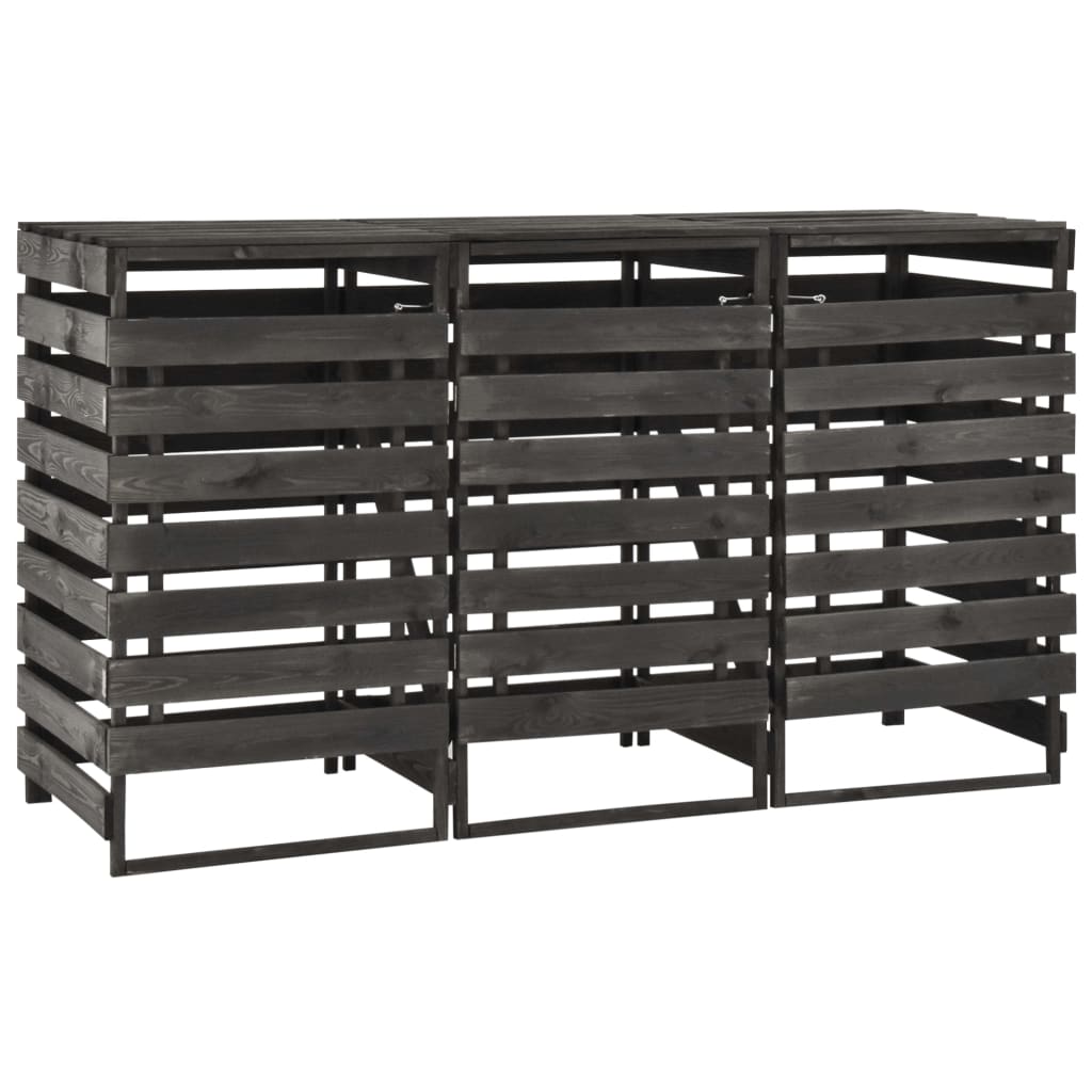 Vidaxl Container Storage Triple 210x75x121 cm målad tallved