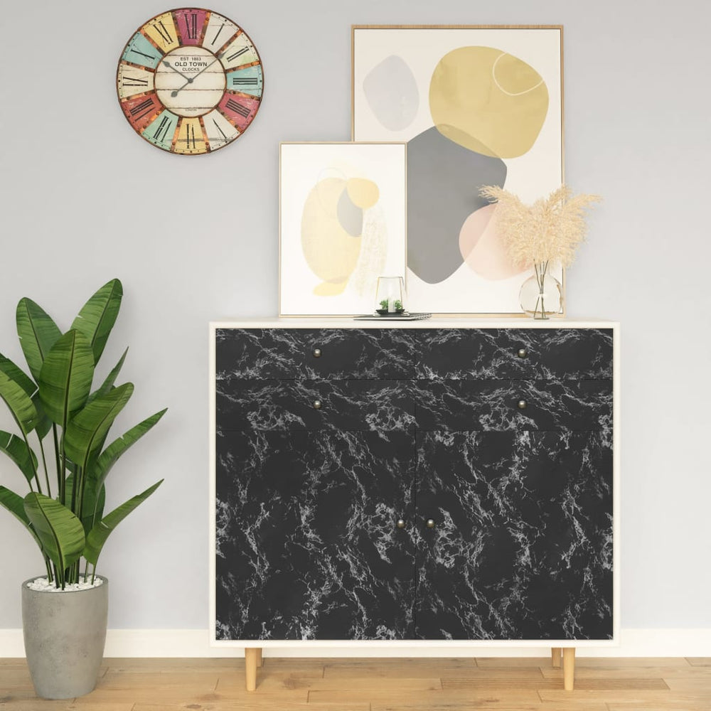 Vidaxl møbler olje selv -ibehandling 500x90 cm pvc stein svart