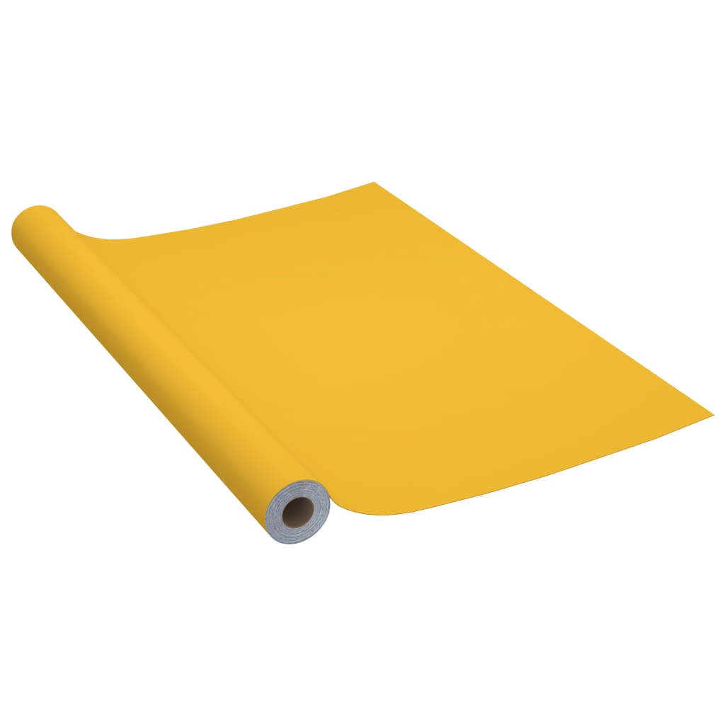 VidaXL Möbelfolie selbstklebend 500x90 cm PVC Hochglanz goldfarben