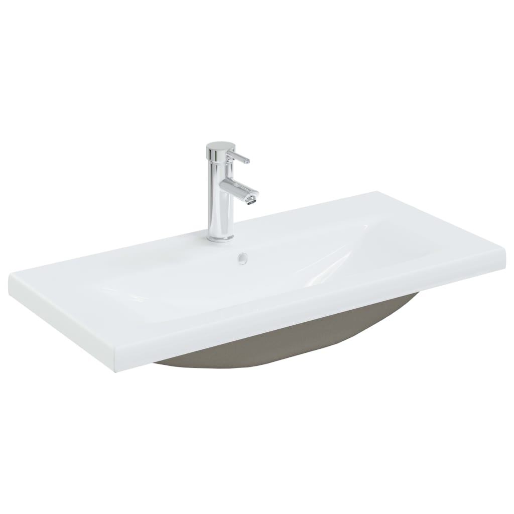 Vidaxl built-in washbasin with tap 81x39x18 cm ceramic white