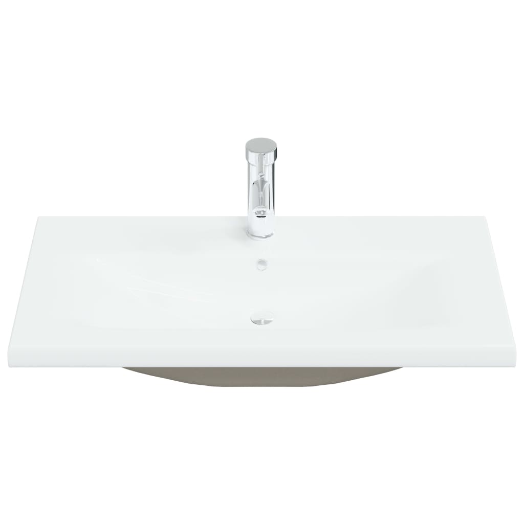 Vidaxl built-in washbasin with tap 81x39x18 cm ceramic white