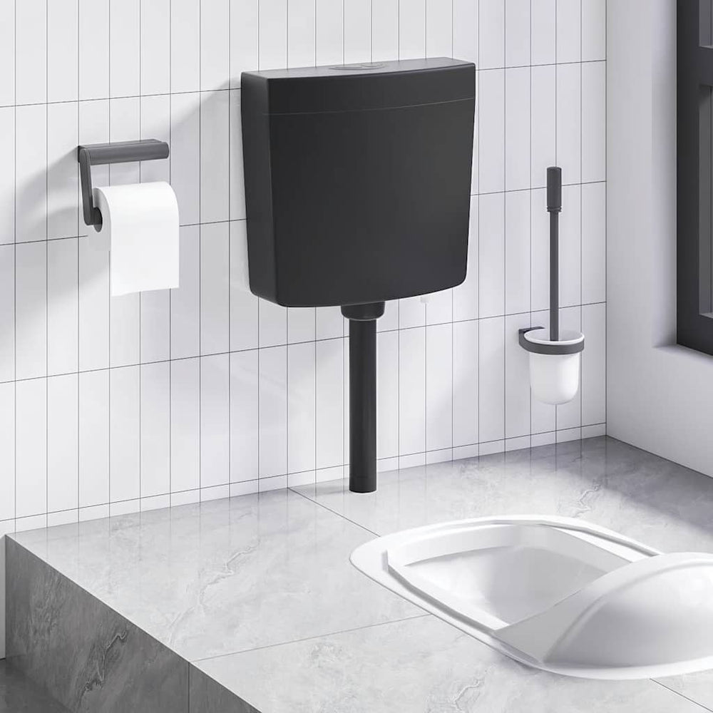 Vidaxl Toilettenboden mit Wasserversorgung am Boden 3 6 l Schwarz