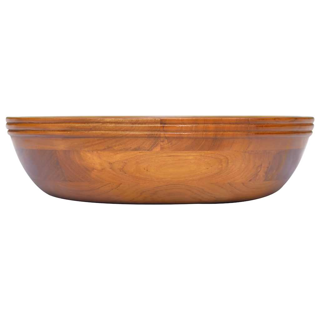 Vidaxl washbasin ø40x10 cm solid teak wood