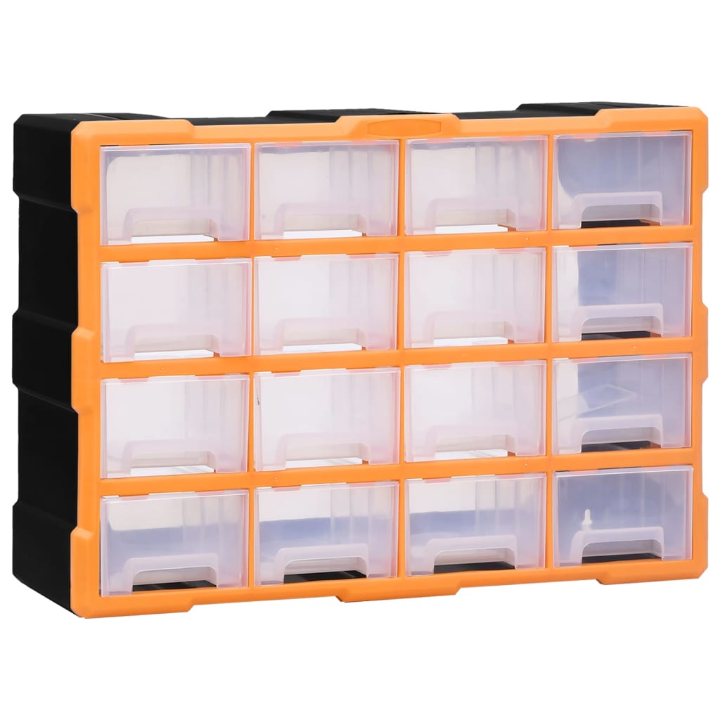 VIDAXL -Organizer mit 16 mittleren Schubladen 52x16x37 cm