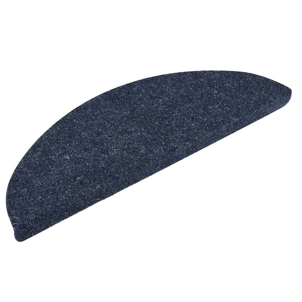 Vidaxx tapis d'escalier autocollants 5 pièces 56x17x3 cm bleu semi-circulaire