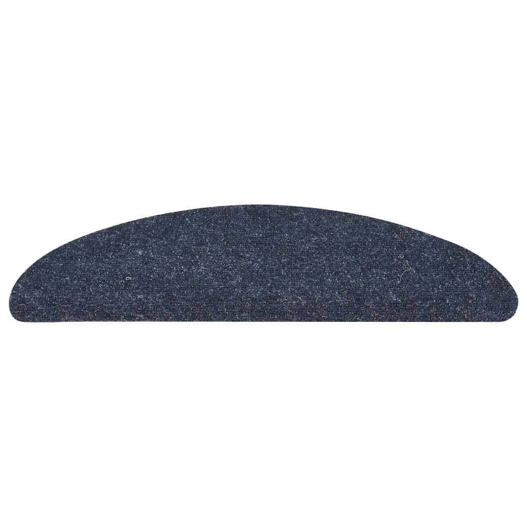 Vidaxx tapis d'escalier autocollants 5 pièces 56x17x3 cm bleu semi-circulaire