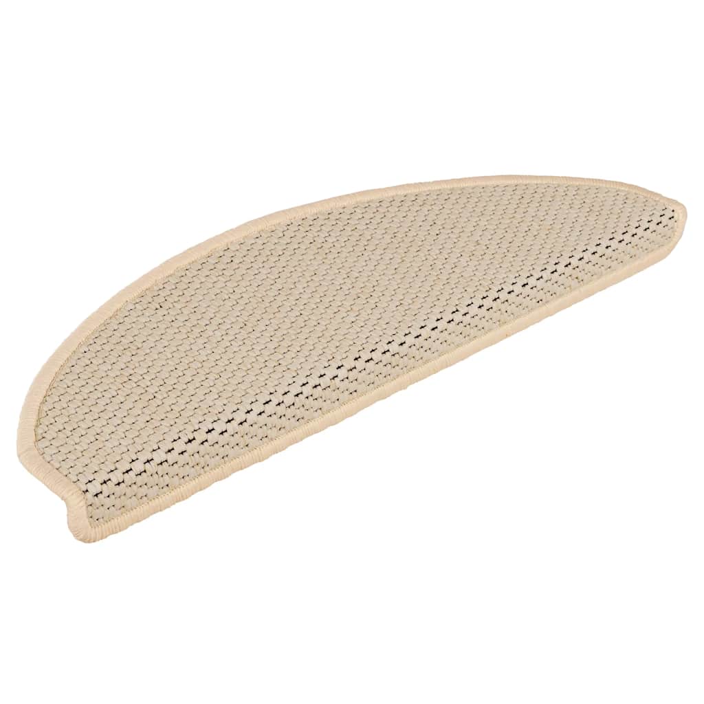 Esteras de escalera de Vidaxl autoadhesivo 15 SISAL SISAL 65x21x4 cm bereber