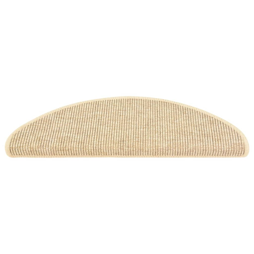 Vidaxx Schodišťové rohože 15 ks 65x21x4 cm světlo béžové půlkruhové velké