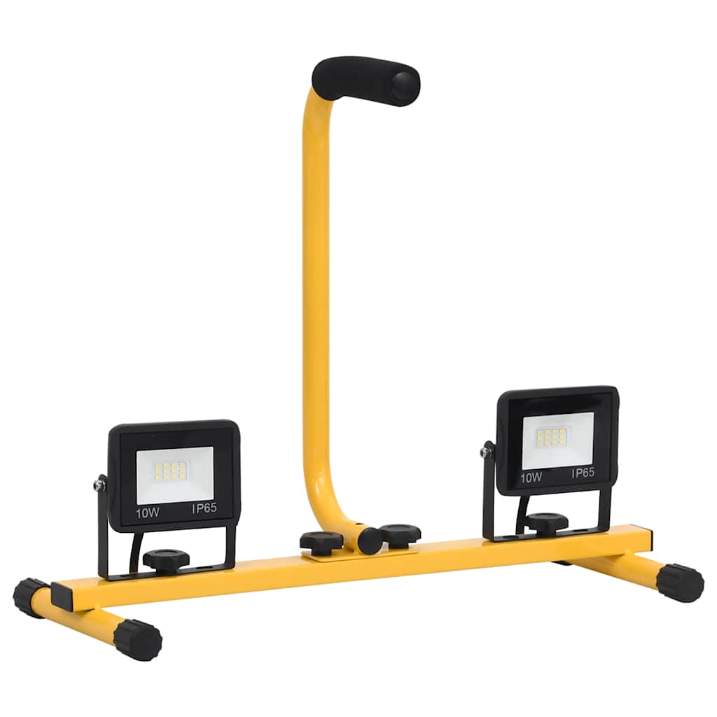 Vidaxl spotlight with handle LED 2x10 W warm white