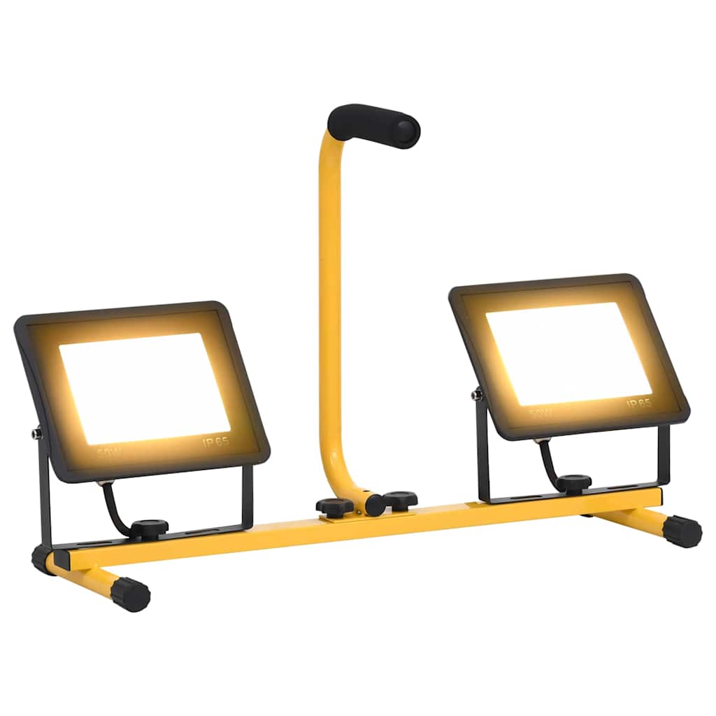 Vidaxl spotlight with handle LED 2x50 W warm white