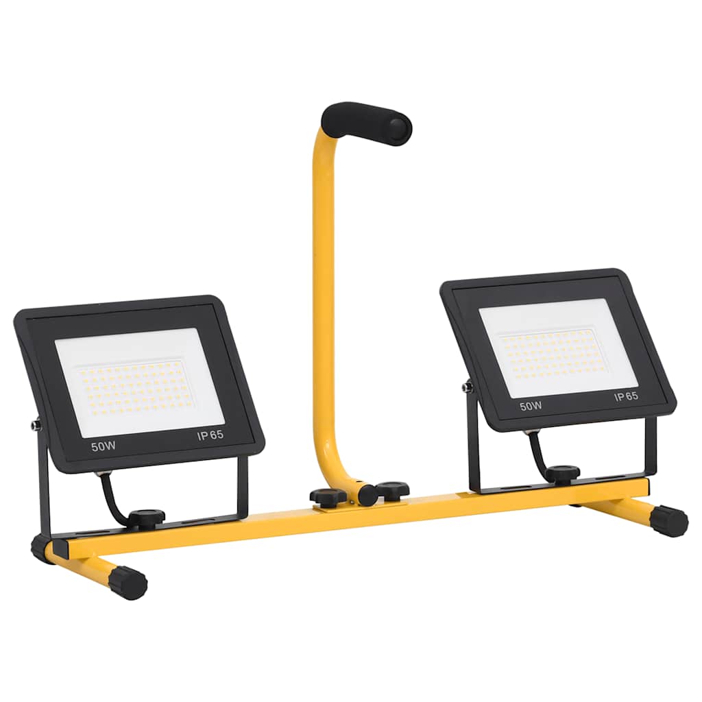 Vidaxl spotlight with handle LED 2x50 W warm white