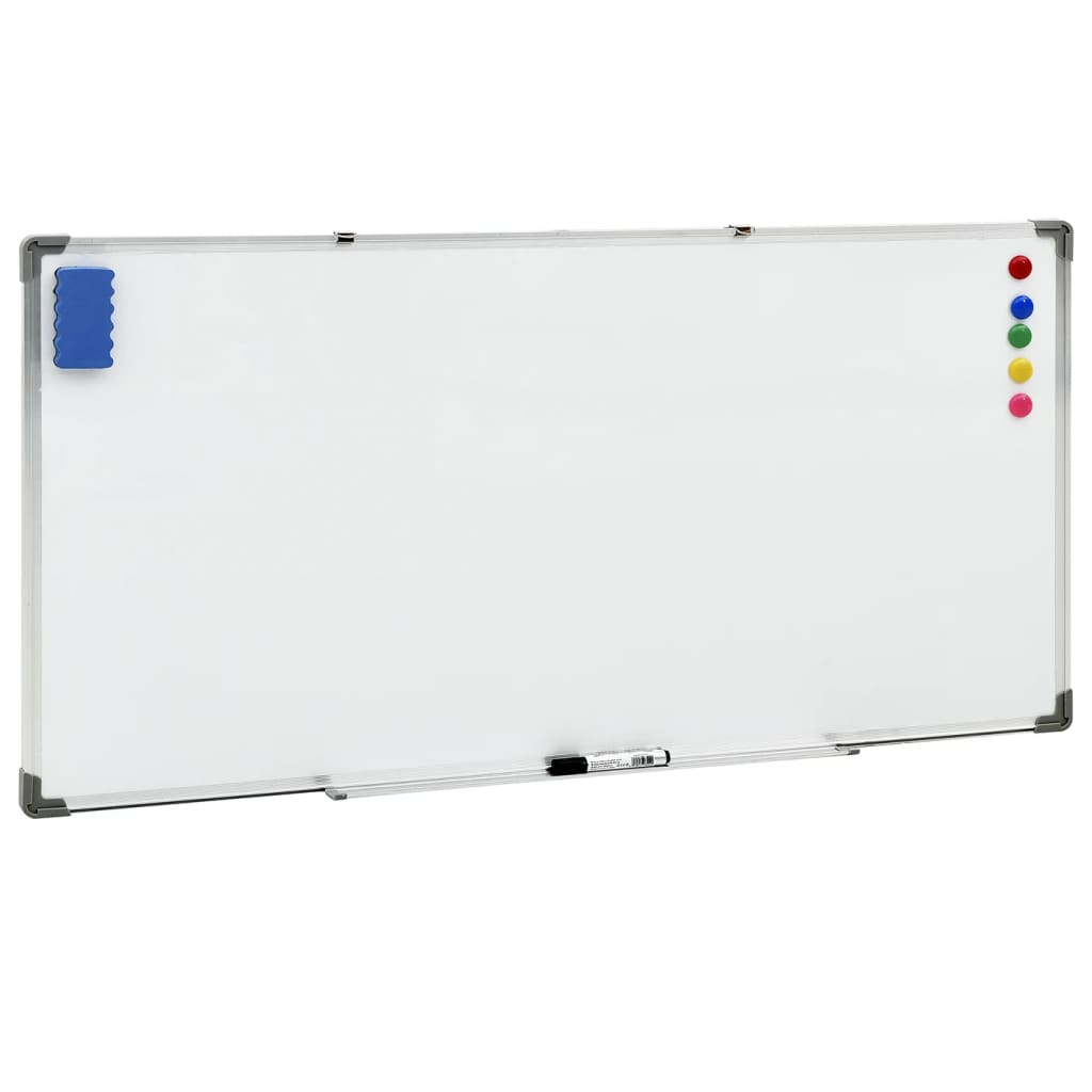 Vidaxl Whiteboard Magnetic 110x60 cm Stahlweiß