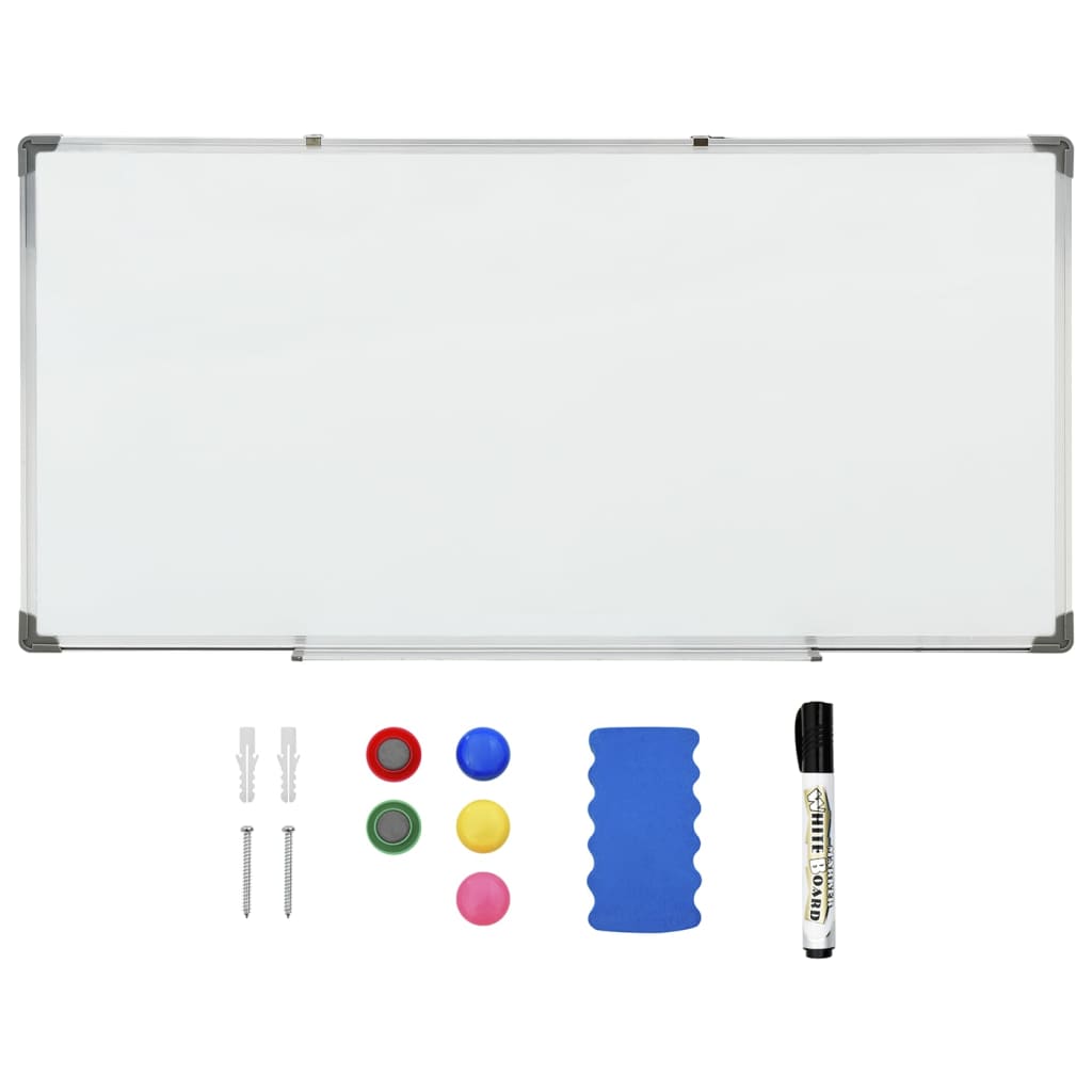 Vidaxl Whiteboard Magnetic 110x60 cm Stahlweiß