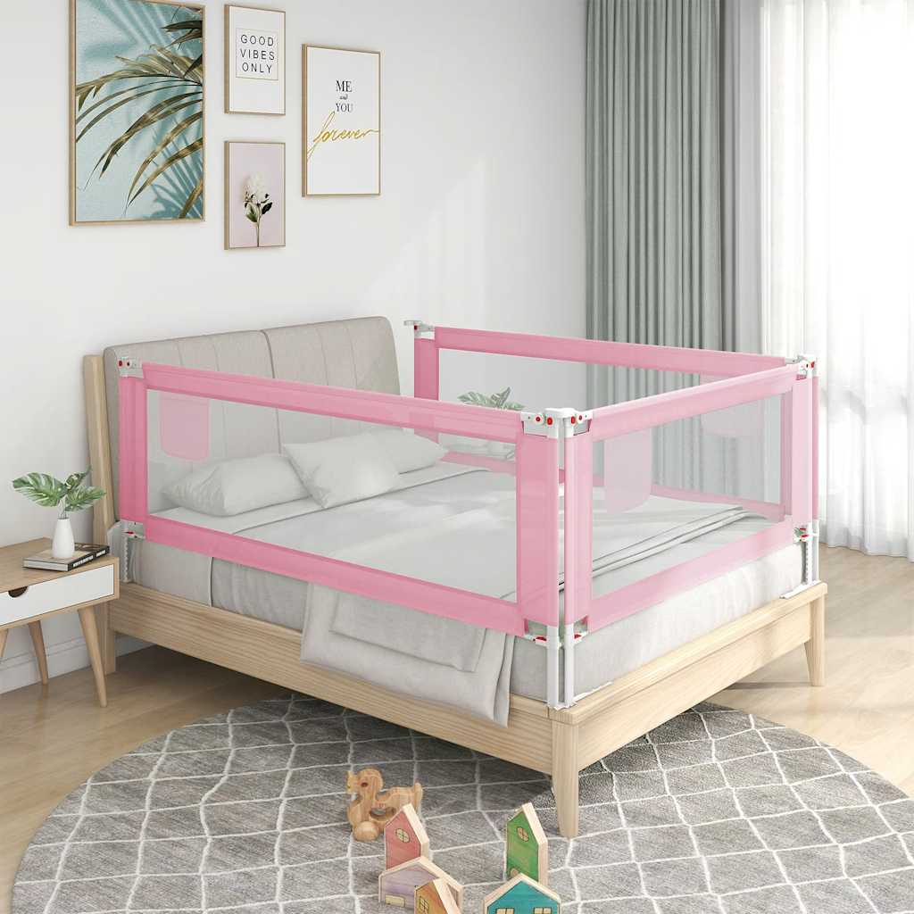 Vidaxl Bettdiagramm Kleinkind 120x25 cm Stoff rosa
