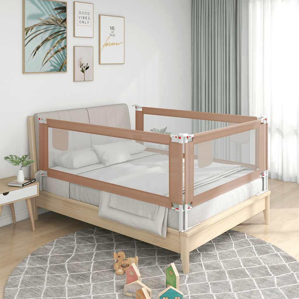 VIDAXL -Bettdiagramm Kleinkind 150x25 cm Stofftaupe