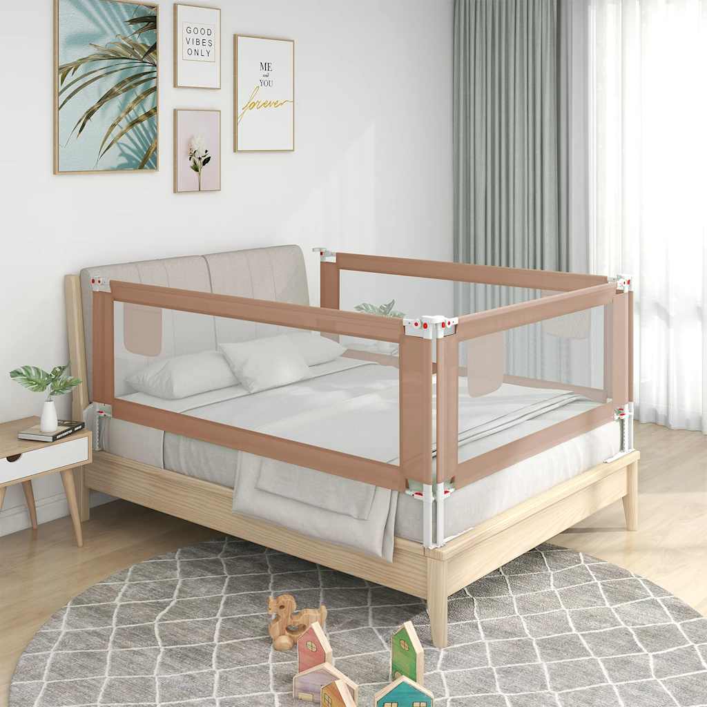 VIDAXL -BED -Diagramm Kleinkind 180x25 cm Stofftaupe