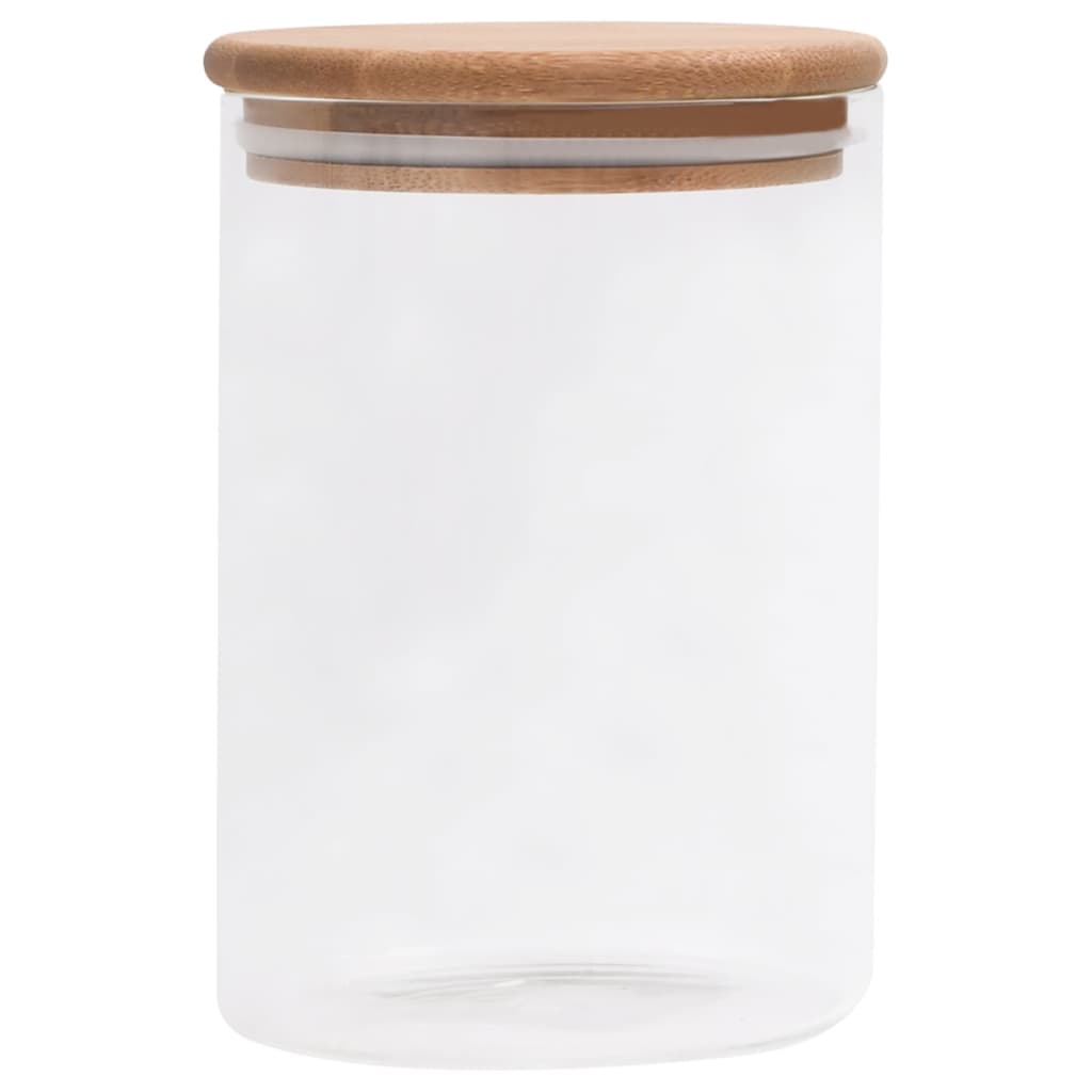 Vidaxl Späichere mat Bambusocks 4 st 800 ml Glas