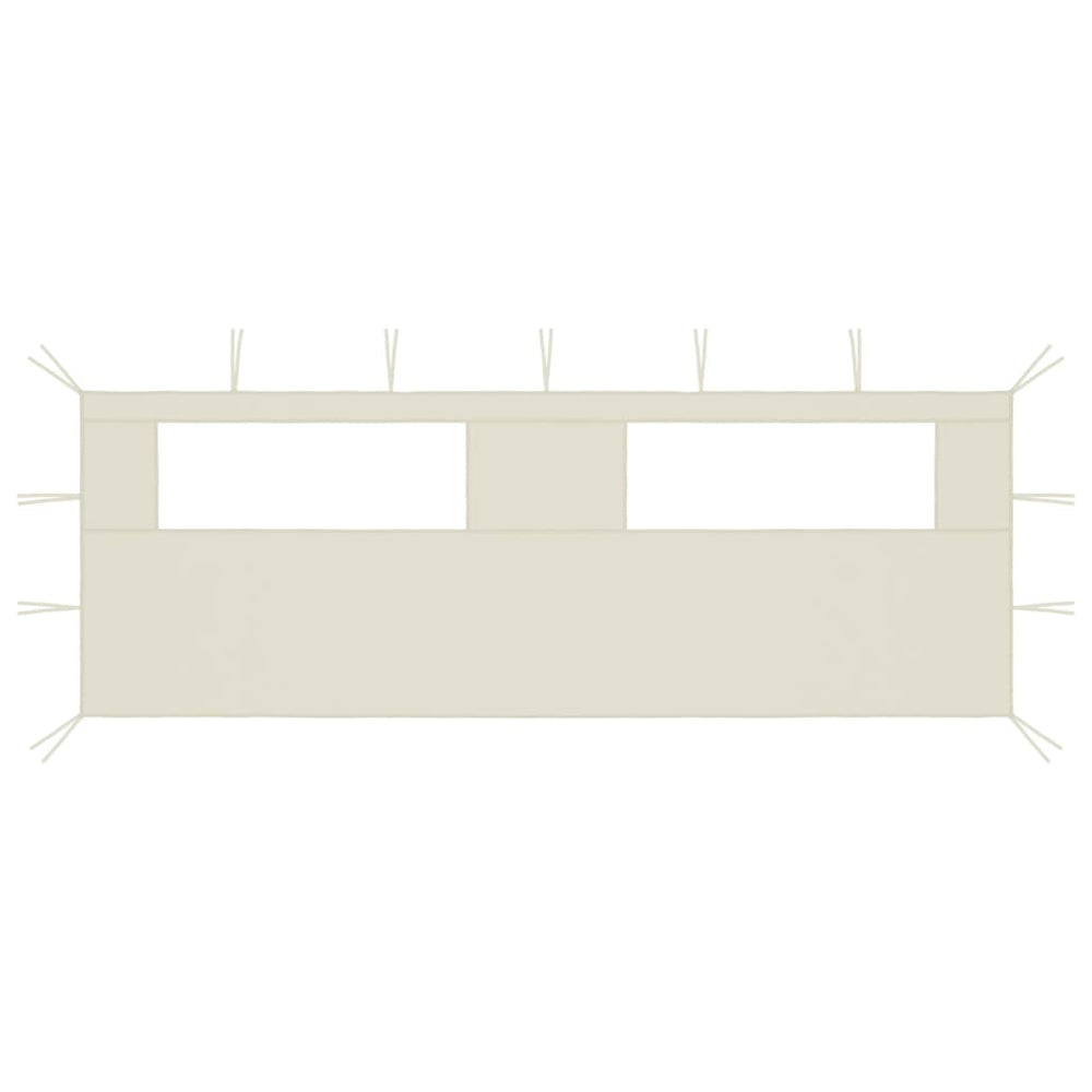VIDAXL -ERBEITUNGSWALL MIT WINDAMEN 6X2 M. CRème -gelenkt