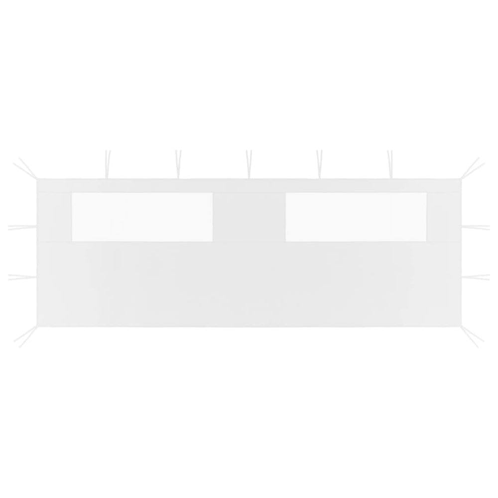 Vidaxl -Prauswand mit Windamen 6x2 m weiß