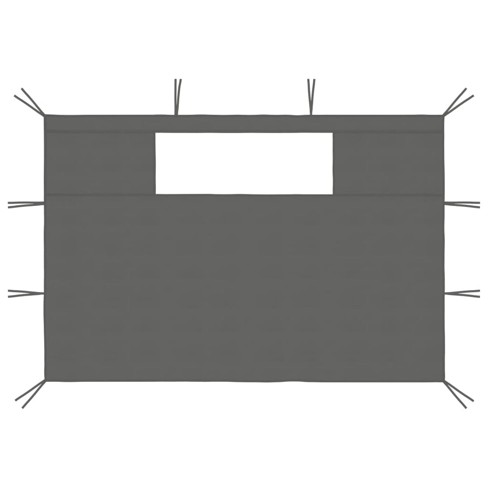 VIDAXL -SEITER -Seitenwände mit Windamen 2 St. Antracite -Kleidung