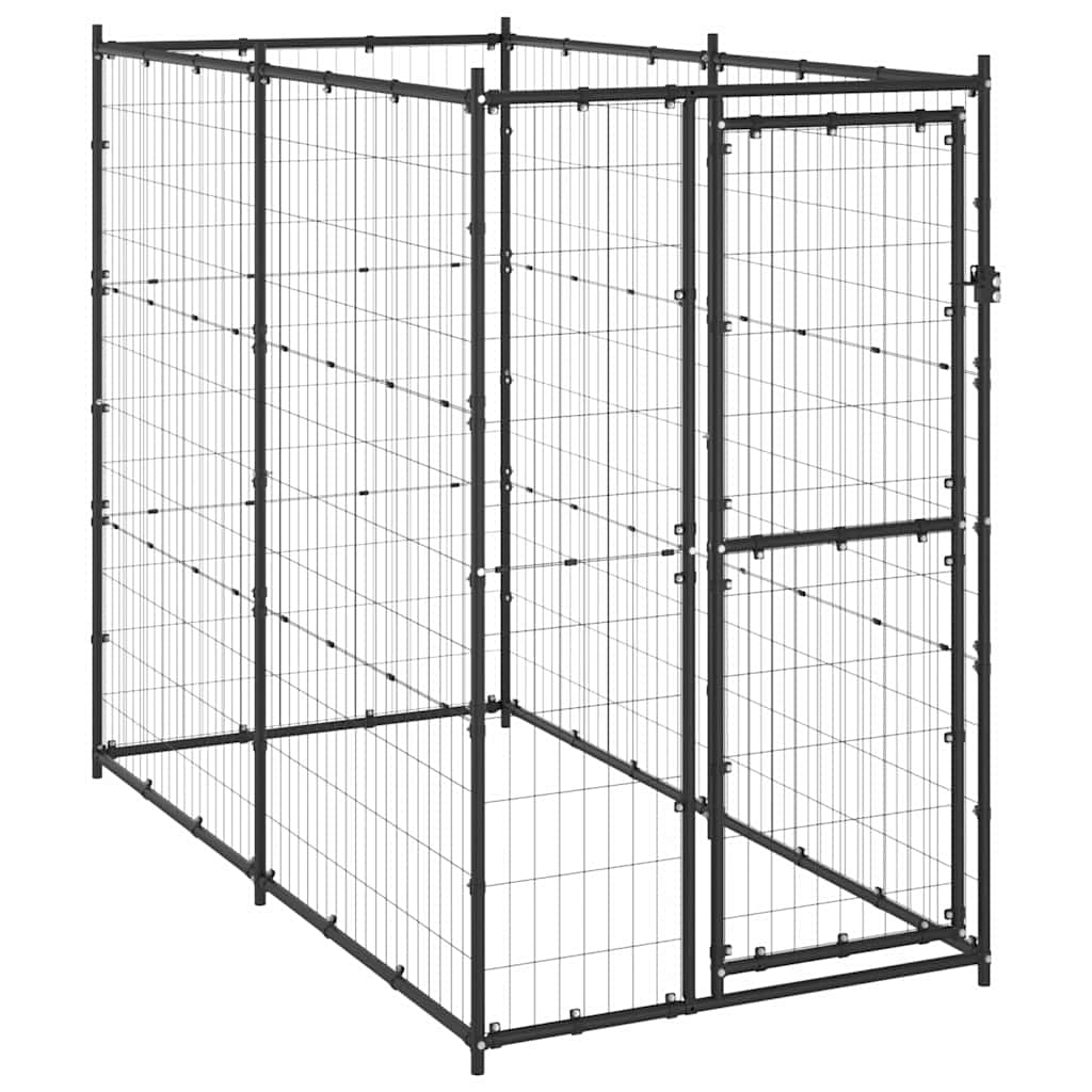 Vidaxl Dog Kennel til udenfor 110x220x180 cm stål