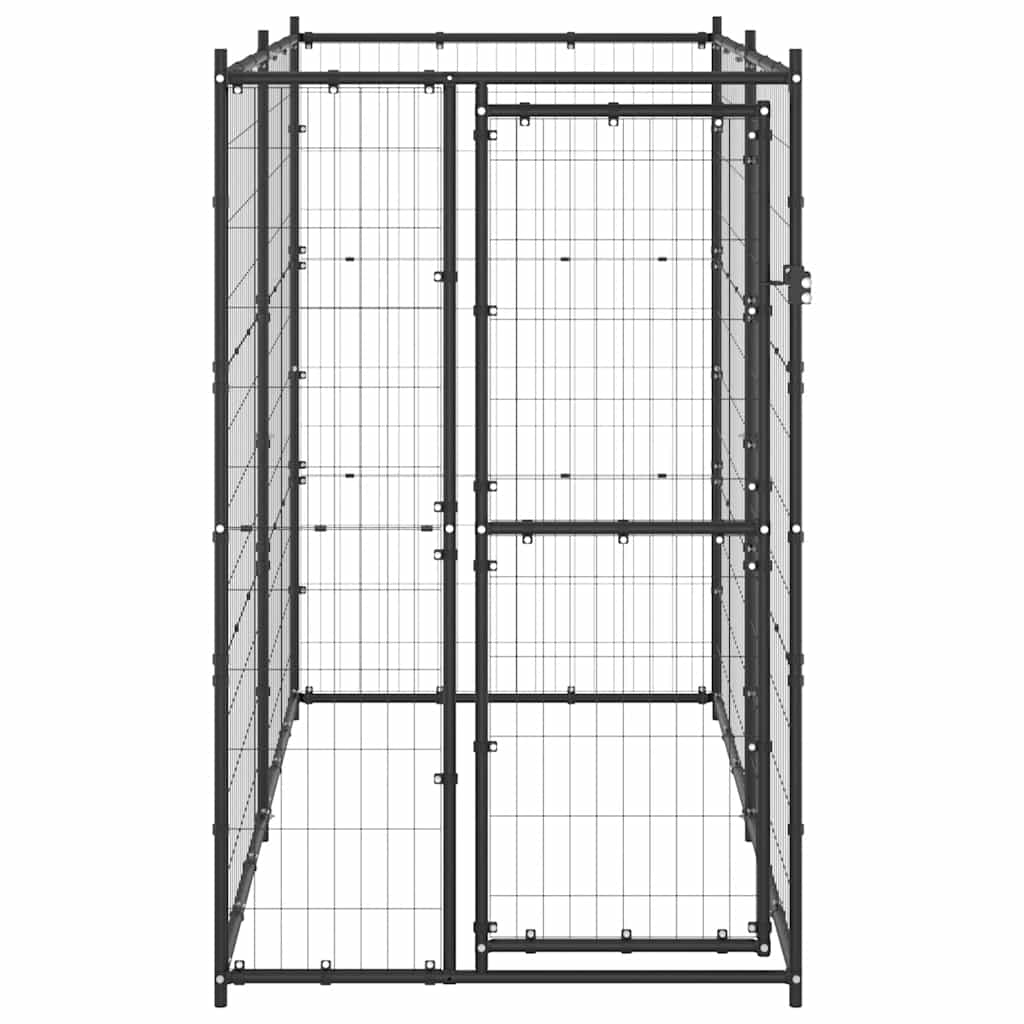 Vidaxl Dog Kennel til udenfor 110x220x180 cm stål