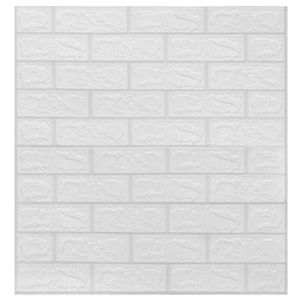 Vidaxl 3D Wallpaper Self-Adhesive 10 pcs Brick White