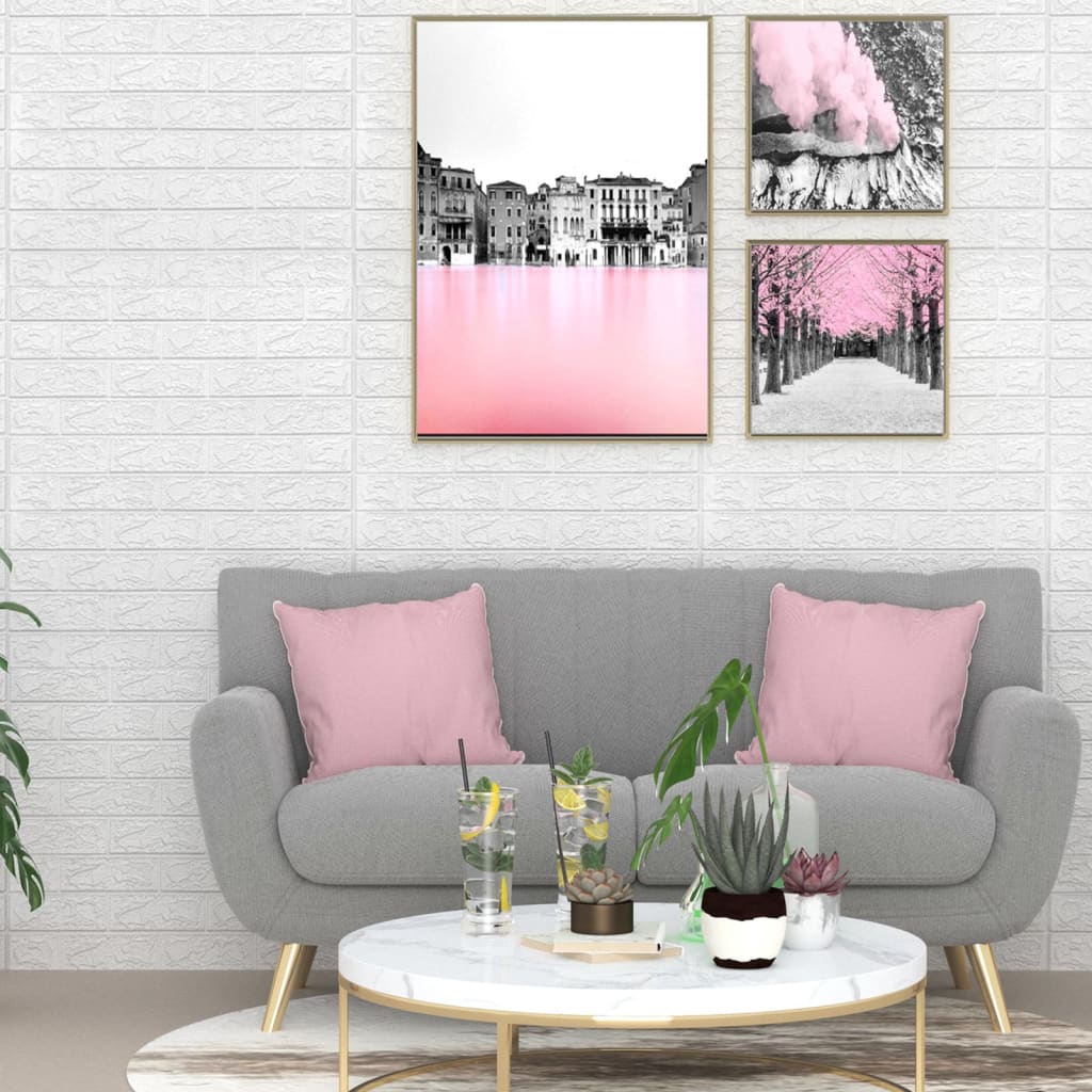 Vidaxl 3D Wallpaper Self-Adhesive 10 pcs Brick White