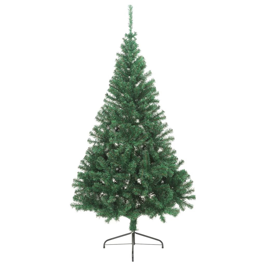 Vidaxl artificial Christmas tree with stand half 240 cm PVC green