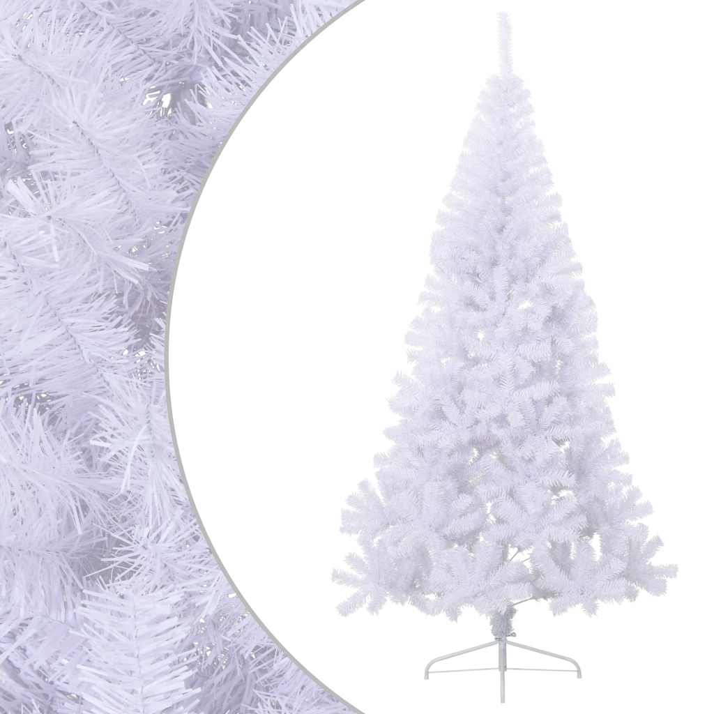 Vidaxl artificial Christmas tree with stand half 180 cm PVC white