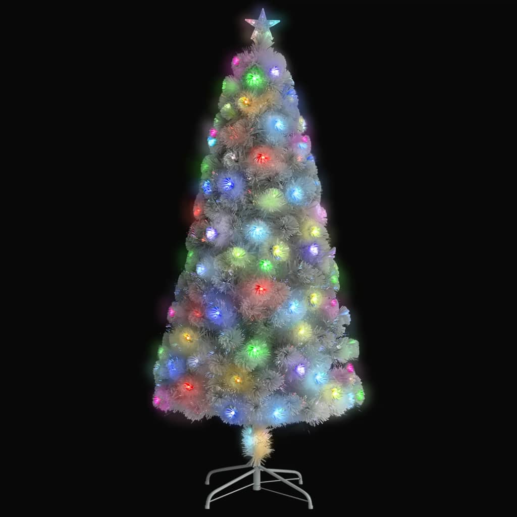 Vidaxl Artificial Christmas Tree with Lights 150cm Fiberglass White