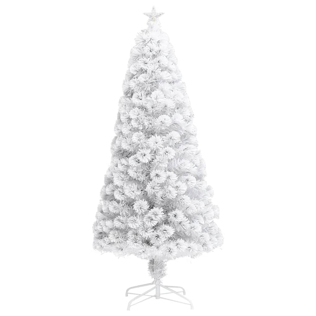 Vidaxl Artificial Christmas Tree with Lights 150cm Fiberglass White