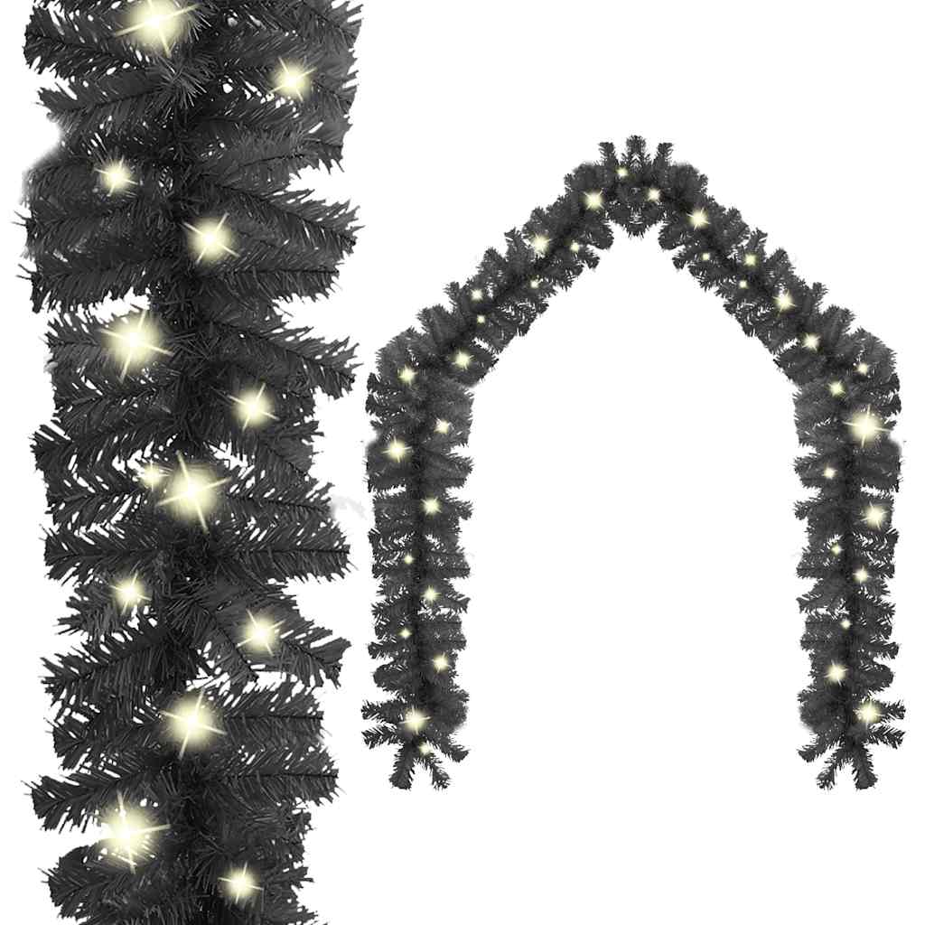 Vidaxl Garland de Navidad con luces LED de 10 m Negro
