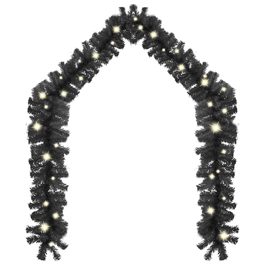 Vidaxl Garland de Navidad con luces LED de 10 m Negro